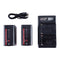 Indipro 2x Indipro NP-F980 6600mAh Li-Ion Batteries & Indipro NP-F Series Dual Battery Charger Kit