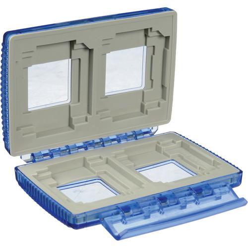 Gepe Card Safe Extreme Watertight Case - for Four Compact Flash (CF), Smart Media (SM), Memory Stick (MS), Multi Media (MMC) or Secure Digital Cards (Ice Blue)