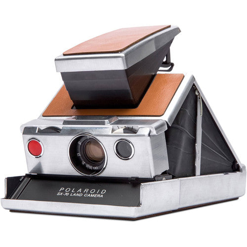 Polaroid Originals SX-70 Instant Film Camera (Silver and Brown 