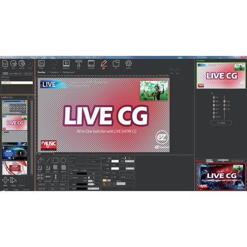 Lumantek ez-CGER HD Switcher & Graphic Mixer with ez-LiveSurface Control Surface