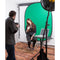 Savage Chroma Green/Blue Collapsible 6 x 7' Backdrop with 8' Stand