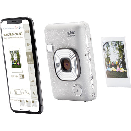 FUJIFILM INSTAX Mini LiPlay Hybrid Instant Camera (Stone White)