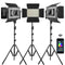 GVM RGB LED Studio Video Bi-Color Soft 1000D 3-Light Panel Kit