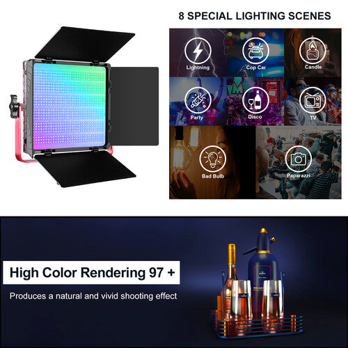 GVM 1200D RGB LED Studio Video Light Bi-Color Soft Light Panel
