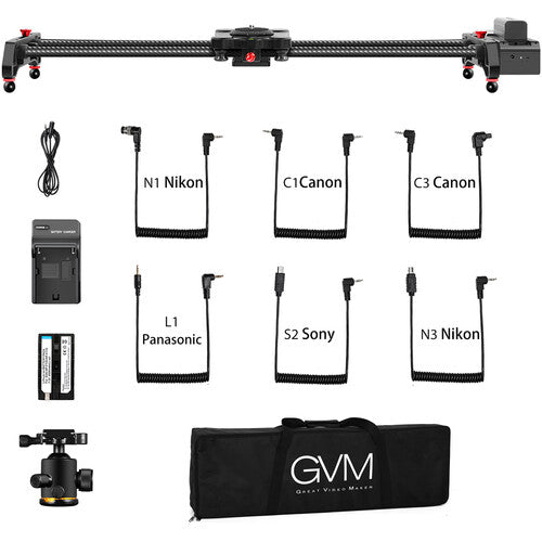GVM 31" Wireless Carbon Fiber Motorized Camera Slider with Bluetooth App Control