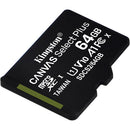 Kingston 64GB Canvas Select Plus UHS-I microSDXC Memory Card with SD Adapter