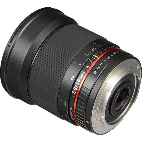 Rokinon 16mm f/2.0 ED AS UMC CS Lens for Sony Alpha APS-C Mount
