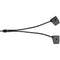 2.5mm Male Power Cable to Dual Female D-Taps (6", Non-Regulated) Splitter Power Cables Indipro 