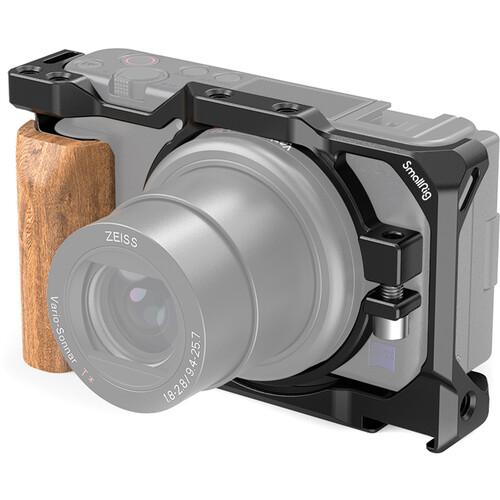 SmallRig Cage with Wooden Handgrip for Sony ZV1 Camera