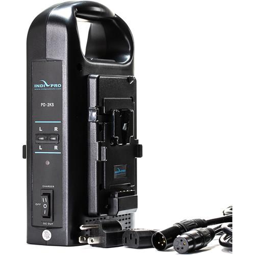 Indipro 2x Micro Alpha Series 99Wh V-Mount Li-Ion Batteries (Black Color) and Dual V-Mount Battery Charger Kit