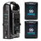 Indipro 2x Micro Alpha Series 99Wh V-Mount Li-Ion Batteries (Black Color) and Dual V-Mount Battery Charger Kit