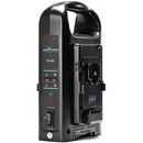 Indipro 2x Micro Alpha Series 99Wh V-Mount Li-Ion Batteries (Carbon Fiber Color) and Dual V-Mount Battery Charger Kit