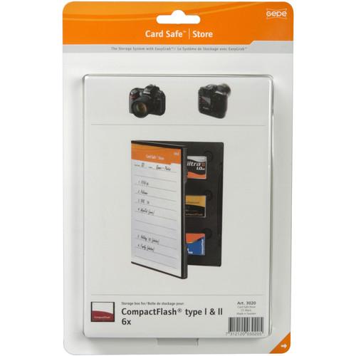Gepe Card Safe Store - for Six CF Compact Flash Cards (Black)