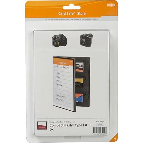 Gepe Card Safe Store - for Six CF Compact Flash Cards(Clear)
