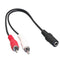 Blutec 6IN 3.5mm Stereo to 2 RCA Adapter Cable