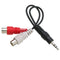 Blutec 6in 3.5mm Stereo to 2 RCA Adapter Cable, 3.5mm Male