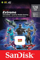 SanDisk 128GB Extreme UHS-I microSDXC Memory Card for mobile gaming