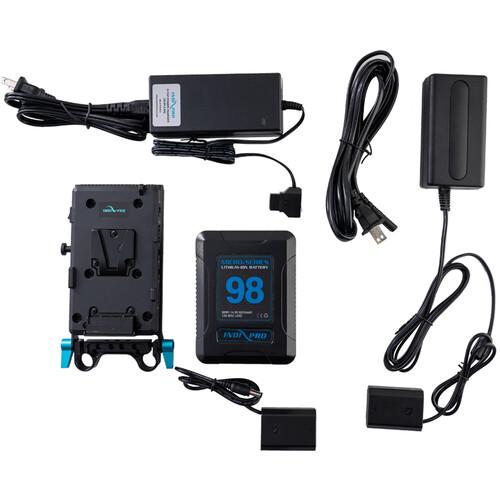 Indipro 98Wh V-Mount Battery and Complete Power Kit for Sony A7R III & A7 III