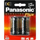 Panasonic Alkaline Plus C 2 Pack Batteries
