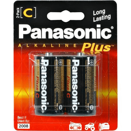 Panasonic Alkaline Plus C 2 Pack Batteries