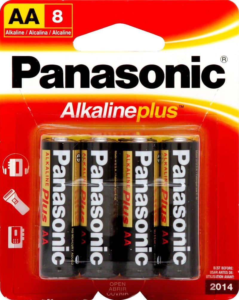 Panasonic Alkaline Plus AA 8 Pack Batteries