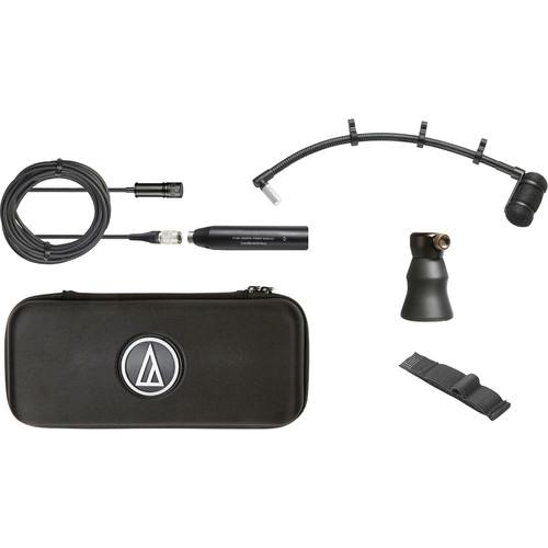 Audio Technica ATM350PL Cardioid Condenser Instrument Microphone with Piano Mounting System (9 Inch Gooseneck)