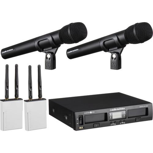 Audio-Technica ATW-1322 System 10 Pro Rackmount Digital Wireless with 2 Receiver Units & 2 Handheld/Tx Microphones