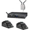Audio-Technica ATW-1377 System 10 PRO Rack-Mount Digital Wireless System w/ 2 ATW-T1007 Mic Desk Stand Transmitters