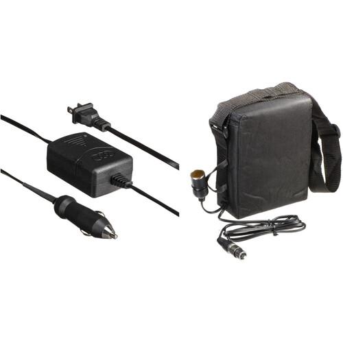 Bescor BES-015XLRA Shoulder Pack Lead-Acid Battery - 12 VDC, 14.4 amp hours - Cigarette and 4-Pin XLR Connectors, with Automatic Charger