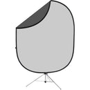 Savage Dark/Light Gray Collapsible 6 x 7' Backdrop with 8' Stand