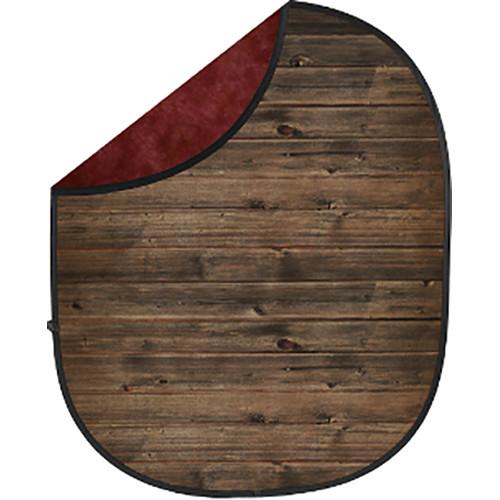 Savage Collapsible 5 x 7' Backdrop (Rustic Planks/Red)