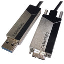 Optical Cables by Corning Type A to Micro B USB 3 Optical Cable (16.4')