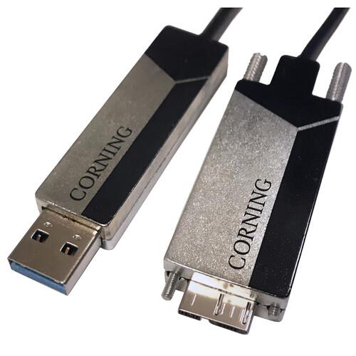 Optical Cables by Corning Type A to Micro B USB 3 Optical Cable (65.6')