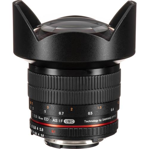 Rokinon 14mm f/2.8 IF ED UMC Lens For Nikon with AE Chip