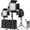 GVM 672S-B Bi-Color LED Video 3-Light Kit