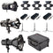 Hive Lighting 3 Light Omni-Color LED Kit w/ 1-BEE 50-C Par Spot, 1-WASP 100-C Par Spot, 1-HORNET 200-C Par Spot w/ 3 Stands and Case (Custom Foam) - No Lenses