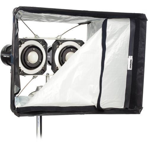 Hive Lighting HORNET 200-C Collapsible Softbox Kit: HORNET 200-C Open Face Omni-Color LED 2 Light Kit w/ XS Softbox, C-Series Photo Mount Double Bracket, Hard Rolling Flight Case