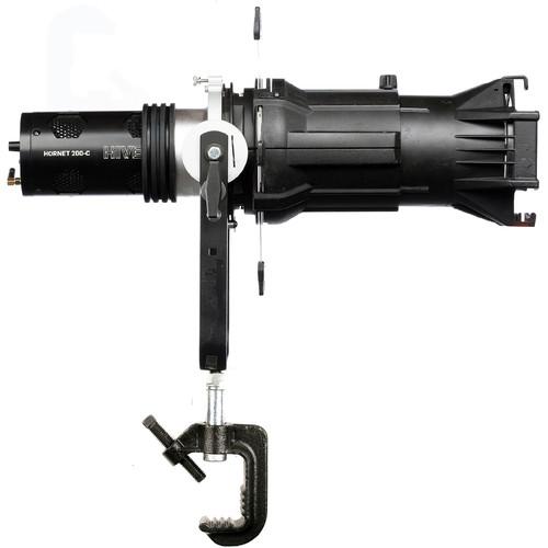 Hive Lighting Hornet Studio Source Four Leko Kit: HORNET 200-C Open Face Omni-Color LED Light w/ Full Size Refurbished ETC Source 4 Barrel, Single Lens, Studio Yoke, and Power Supply Mounting Bracket