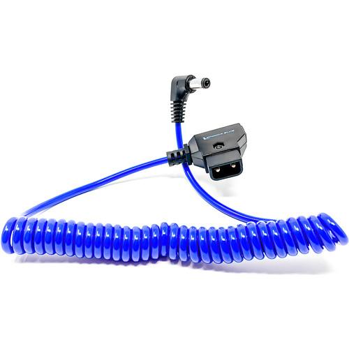 Kondor Blue Coiled D-Tap to DC 5.5 x 2.5mm Barrel Right-Angle Cable (Blue)
