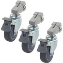 Kupo 80mm Brake Caster 22mm Square (Set 3)