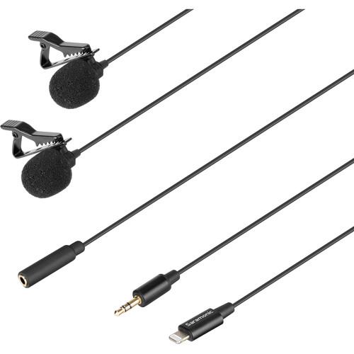 Saramonic LavMicro U1C Dual Omnidirectional Lavalier Microphone with Lightning Connector for iOS Devices (19.6' Cable)