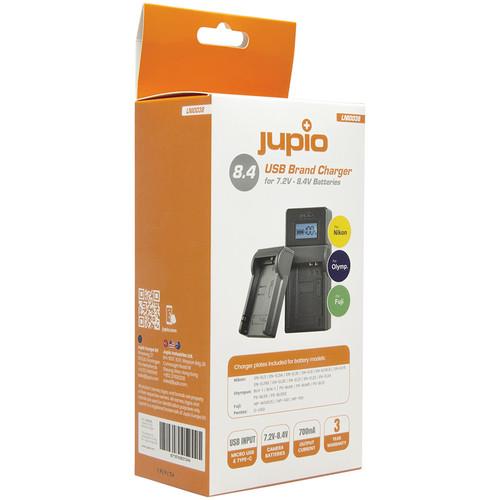 Jupio USB Charger Kit for Select FUJIFILM, Nikon, Olympus, and Pentax Batteries (7.2 to 8.4V)