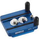 Novoflex QPL-AT1 Arca-Type Quick Release Plate for Q=Base System, 2" Long - with 1/4-20" & 3/8" Screw, Video Pin and Adjustable Anti-Twist Pins