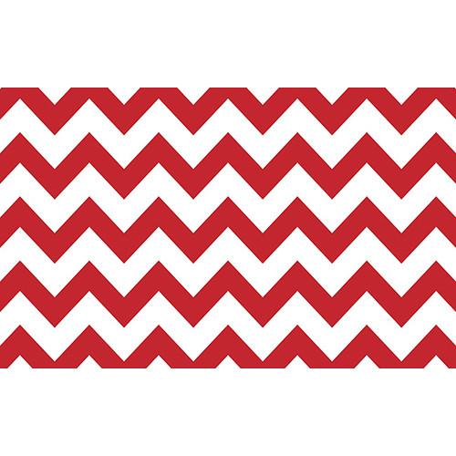 Savage Printed Background Paper (53" x 18', Red & White Chevron)