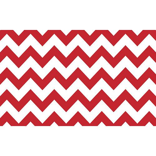 Savage Printed Background Paper (53" x 18', Red & White Chevron)