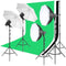 GVM LED80W High power 4 light kit with umbrella softbox backdrop and background support system  P80S4