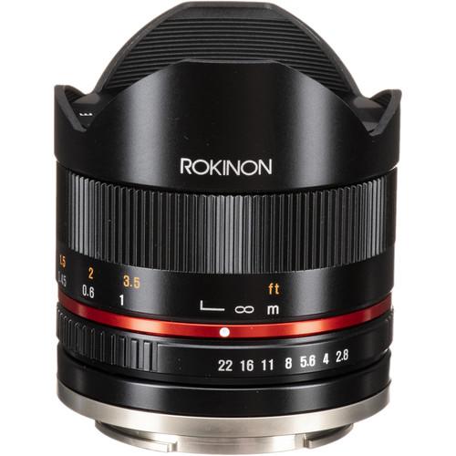 Rokinon 8mm f/2.8 UMC Fisheye II Lens for Sony E (Black)