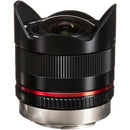 Rokinon 8mm f/2.8 UMC Fisheye II Lens for FUJIFILM X (Black)