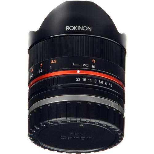 Rokinon 8mm f/2.8 UMC Fisheye II Lens for Canon EF-M (Black)