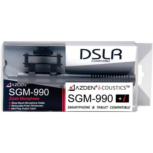 Azden SGM-990+i Shotgun Microphone for Cameras and Mobile Devices